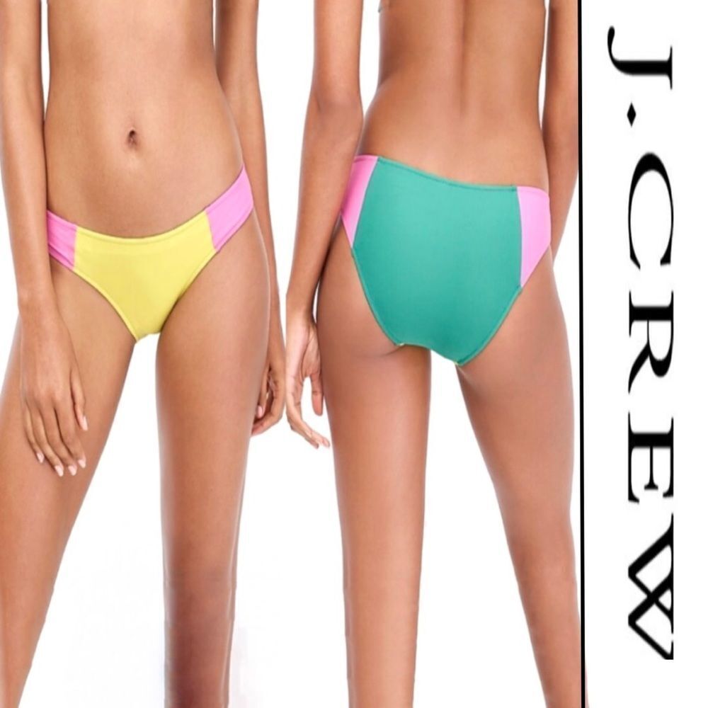 J. Crew Color Block Bikini Bottoms